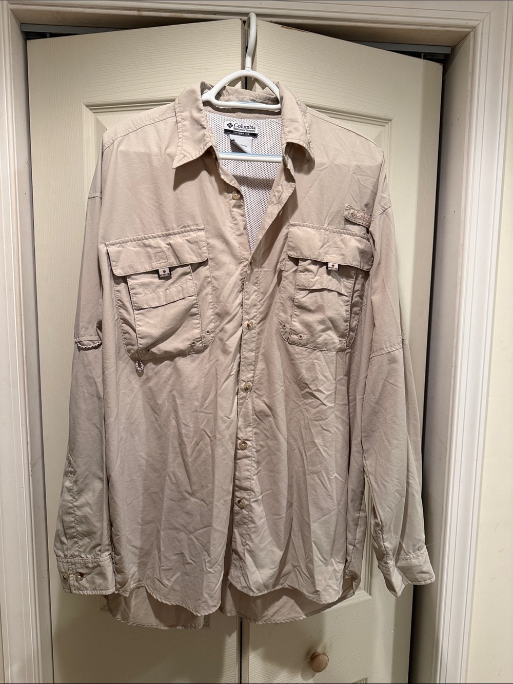 Columbia Fishing Shirt Bundle 2 Beige & 1 Yellow Size Large